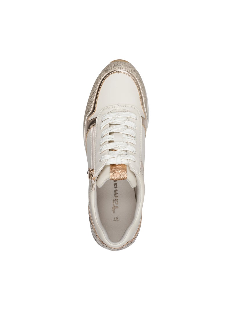 Basket Basse à Lacets Tamaris Beige - Kiabi