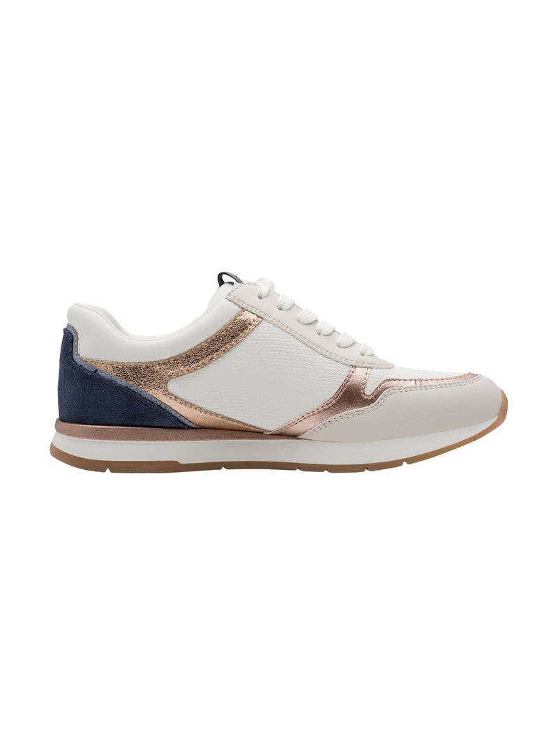 Basket Basse à Lacets Tamaris Blanc Beige - Kiabi