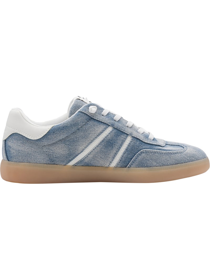 Basket Basse à Lacets Tamaris Bleu denim - Kiabi
