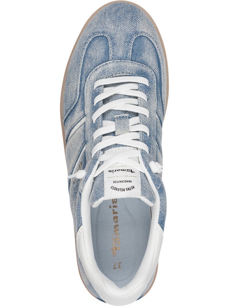 Basket Basse à Lacets Tamaris Bleu denim - Kiabi