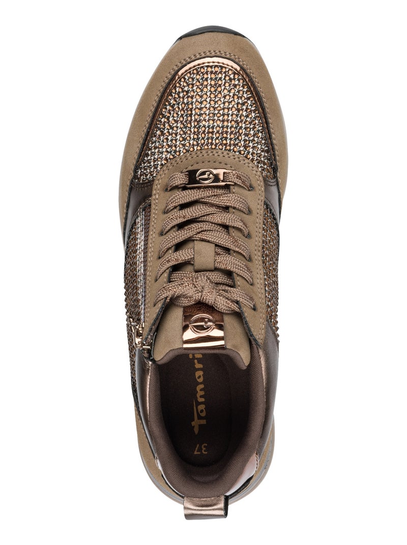 Basket Basse à Lacets Tamaris Marron - Kiabi