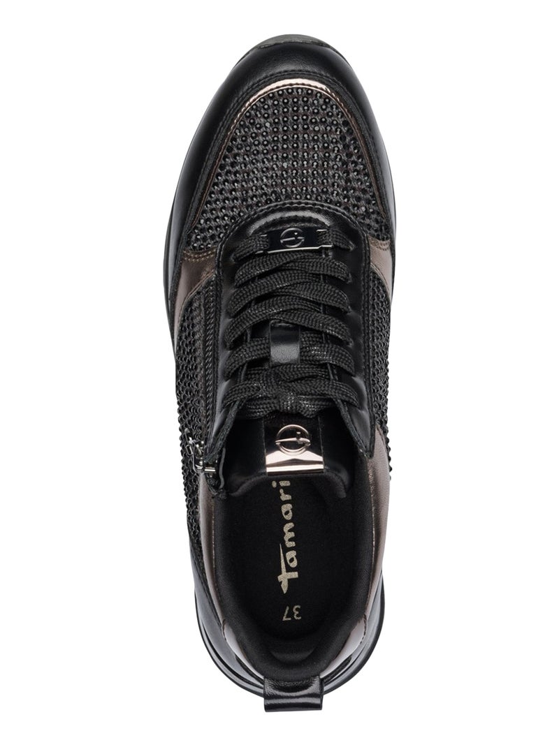 Basket Basse à Lacets Tamaris Noir - Kiabi