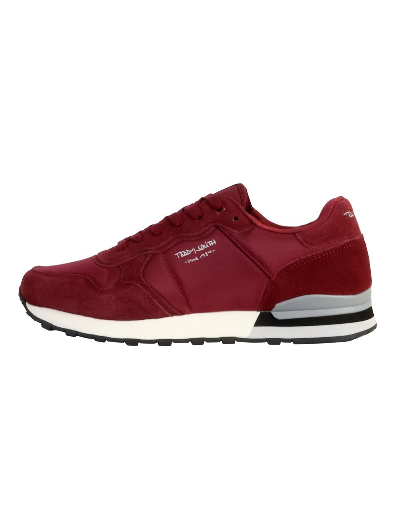 Basket Basse à Lacets Teddy Smith Rouge - Kiabi