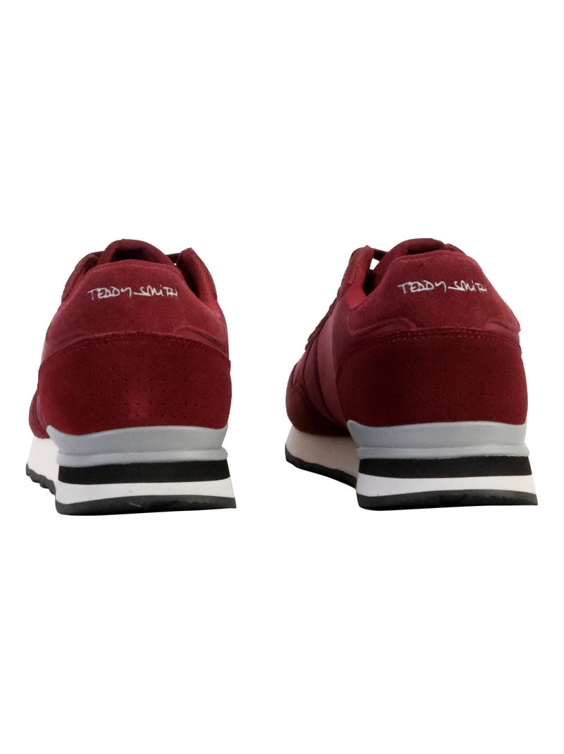 Basket Basse à Lacets Teddy Smith Rouge - Kiabi