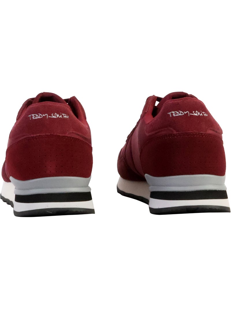 Basket Basse à Lacets Teddy Smith Rouge - Kiabi