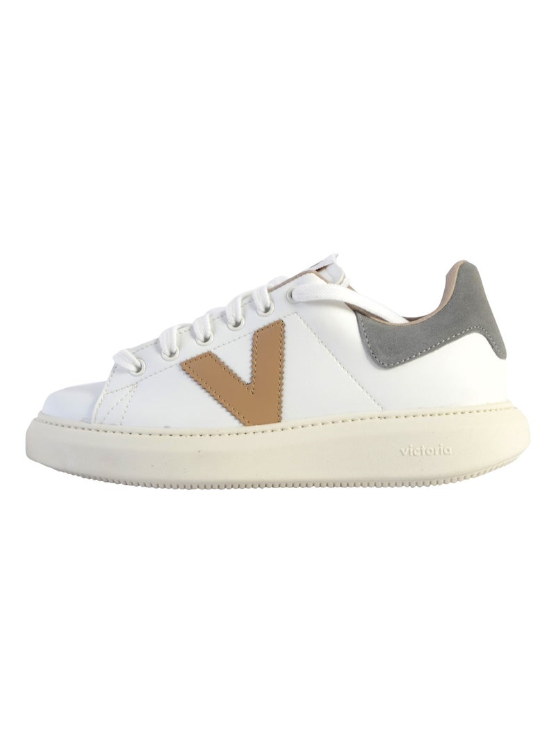 Basket Basse à Lacets Victoria Beige - Kiabi