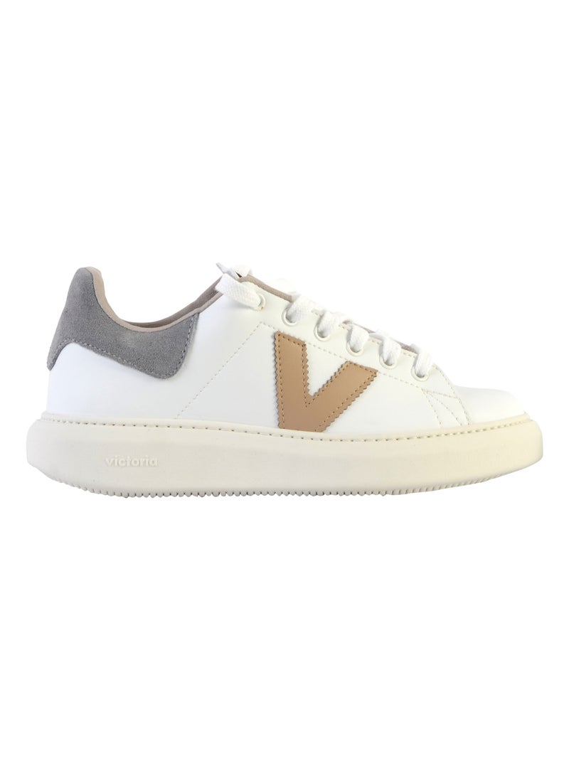 Basket Basse à Lacets Victoria Beige - Kiabi