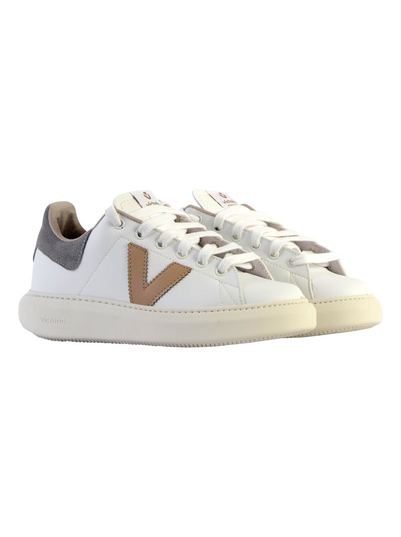 Basket Basse à Lacets Victoria Beige - Kiabi