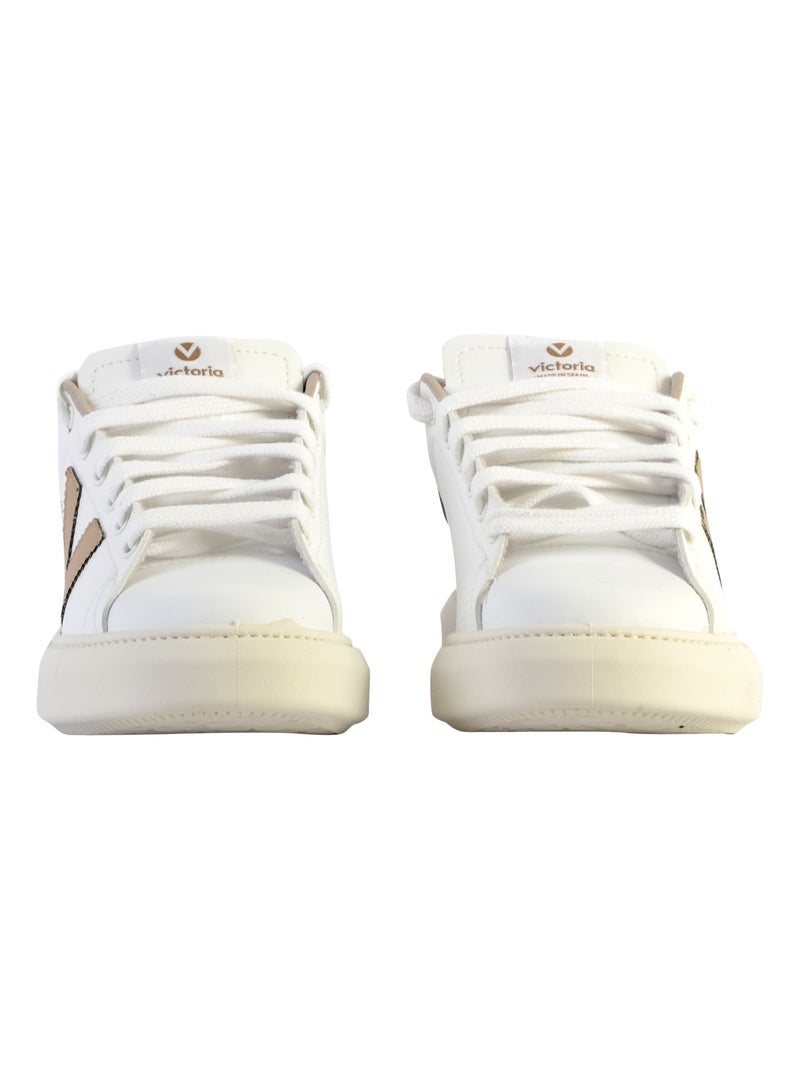 Basket Basse à Lacets Victoria Beige - Kiabi