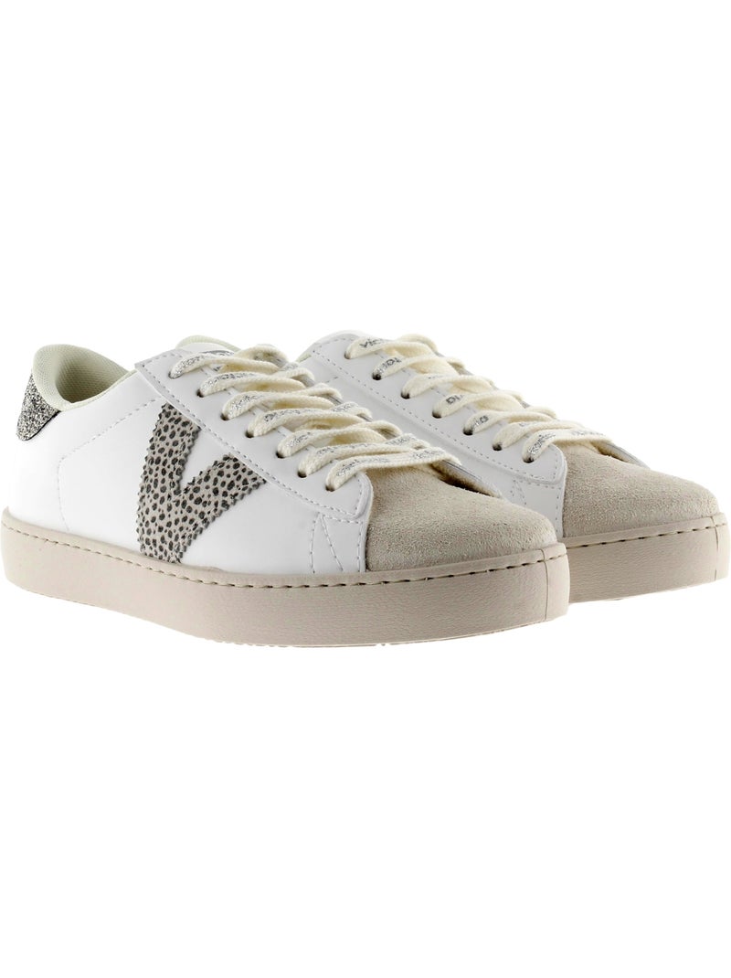 Basket Basse à Lacets Victoria Blanc Gris Noir - Kiabi