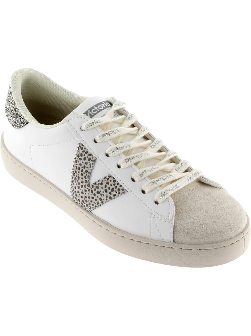 Basket Basse à Lacets Victoria Blanc Gris Noir - Kiabi