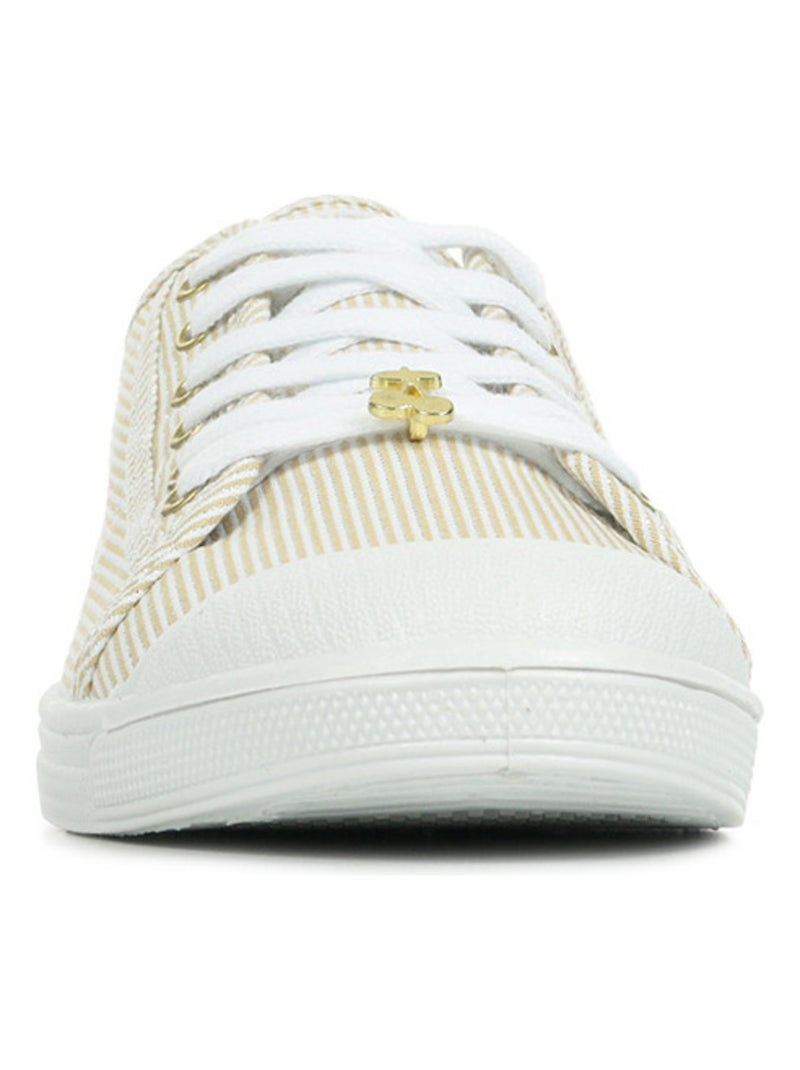 Basket Basse à Rayures Dorées Pour Femme Basic Strip Gold Doré/or - Kiabi