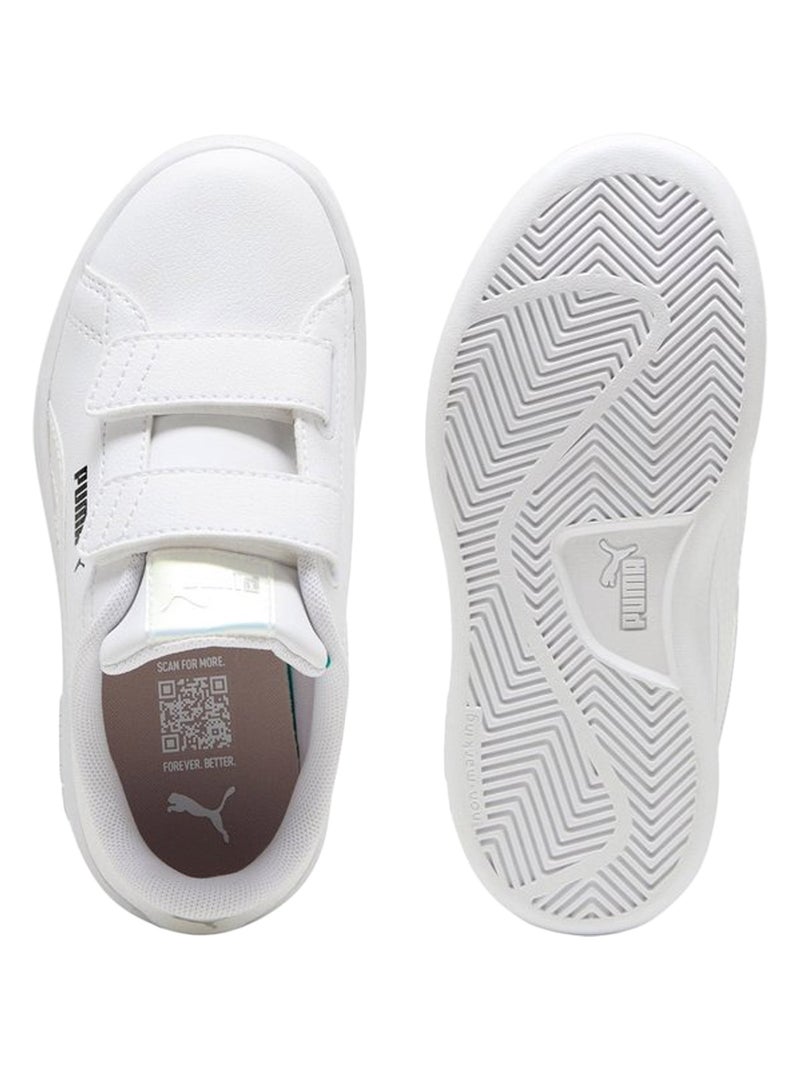 Basket Basse à Scratch Puma Enfant Smash 3.0 Holo 2.V PS Blanc - Kiabi