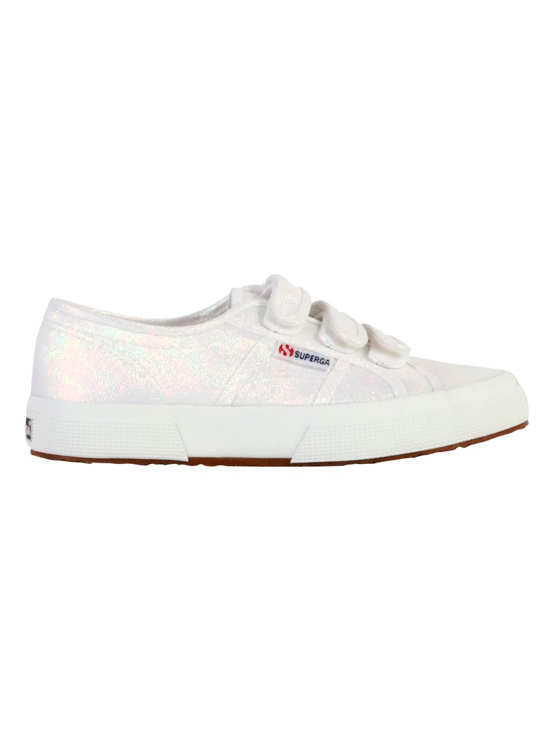 Basket Basse à Scratch Superga Straps Lame Blanc - Kiabi