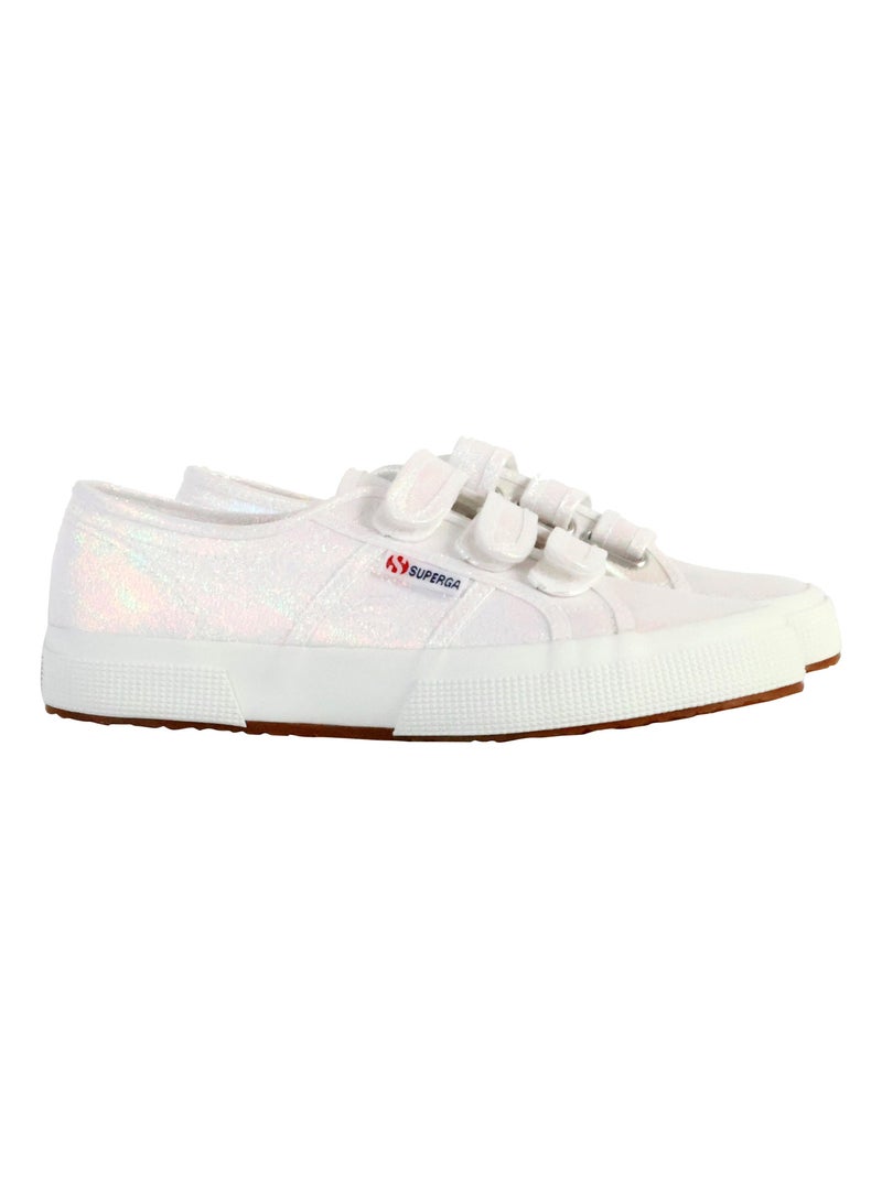 Basket Basse à Scratch Superga Straps Lame Blanc - Kiabi