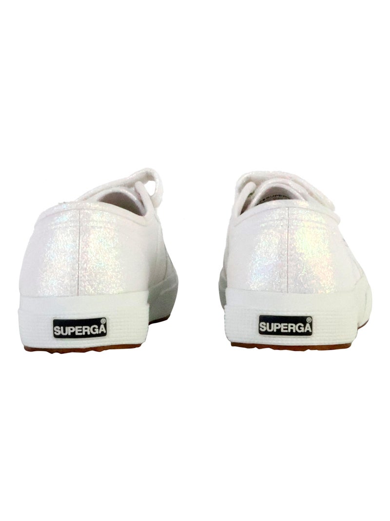Basket Basse à Scratch Superga Straps Lame Blanc - Kiabi