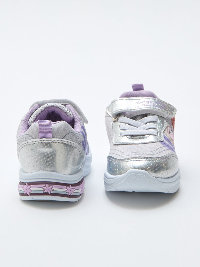 Basket basse brillantes 'Frozen' Beige - Kiabi
