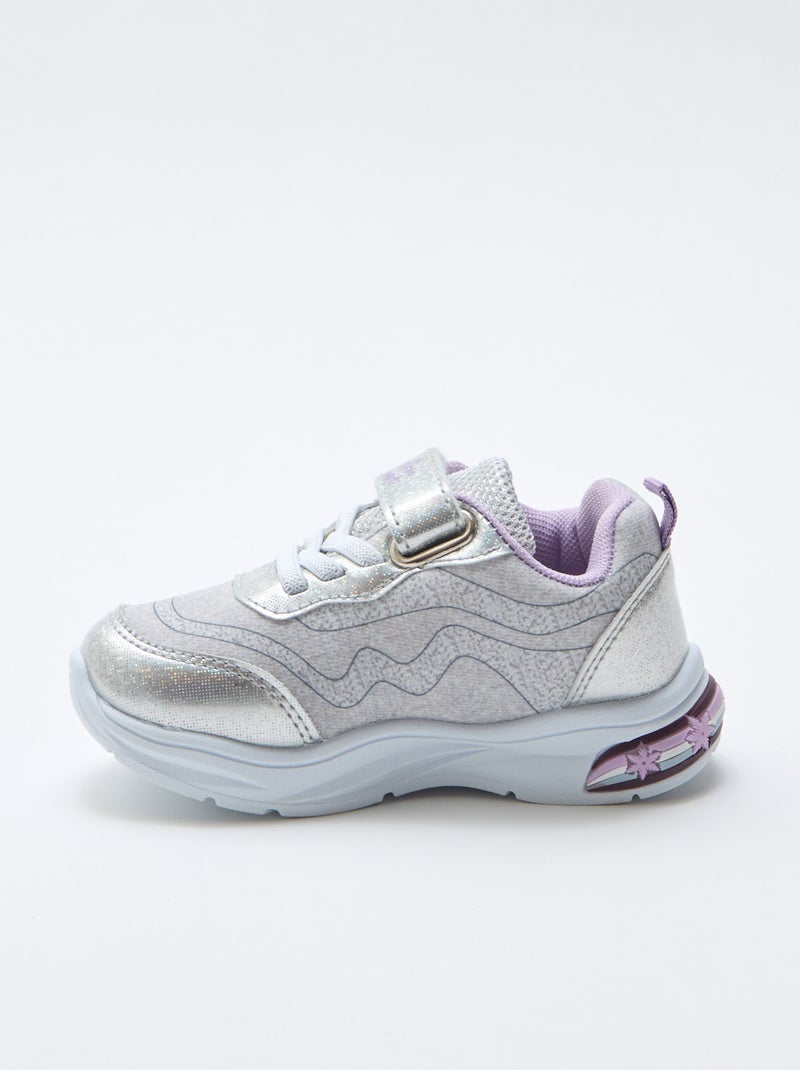 Basket basse brillantes 'Frozen' Beige - Kiabi