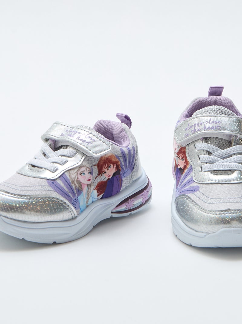 Basket basse brillantes 'Frozen' Beige - Kiabi