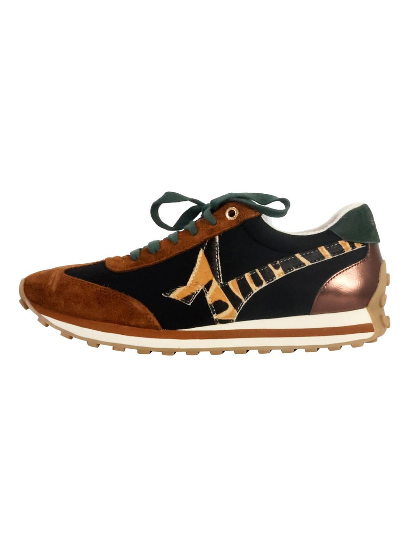 Basket Basse Cuir Emilie Karston Colette Marron - Kiabi