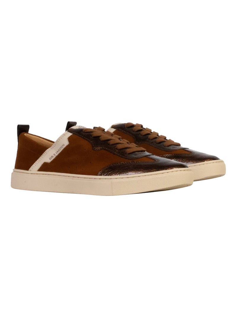 Basket Basse Cuir Emilie Karston Tais Camel - Kiabi