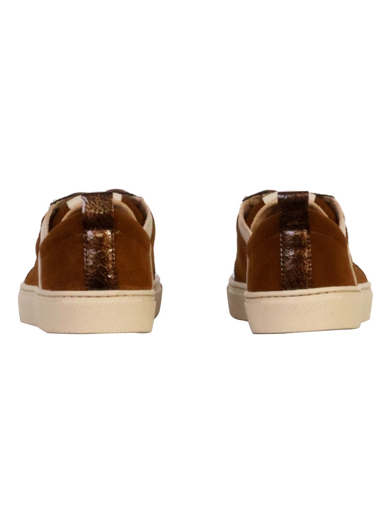 Basket Basse Cuir Emilie Karston Tais Camel - Kiabi