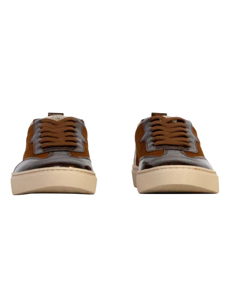 Basket Basse Cuir Emilie Karston Tais Camel - Kiabi
