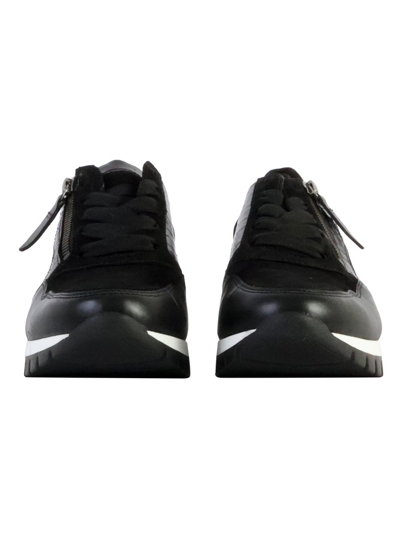 Basket Basse Cuir Gabor Dream Snake Noir - Kiabi