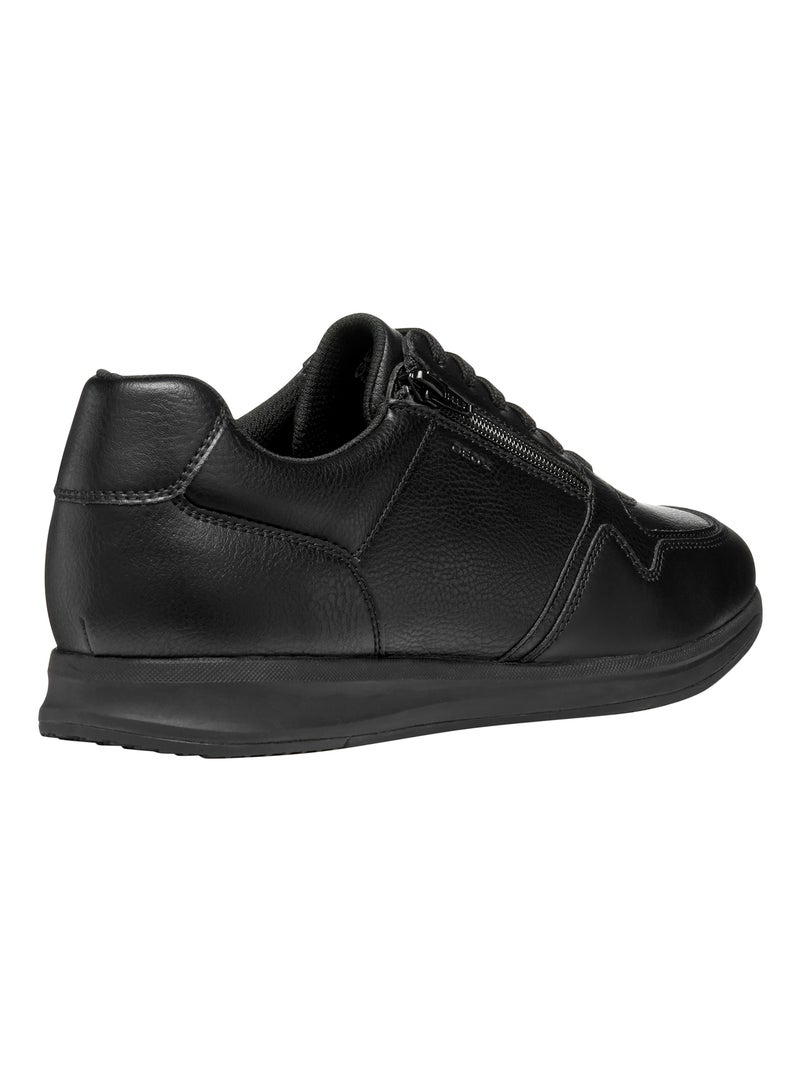 Basket Basse Cuir Geox Avery NBK Synt.Lea + Tumb Noir - Kiabi