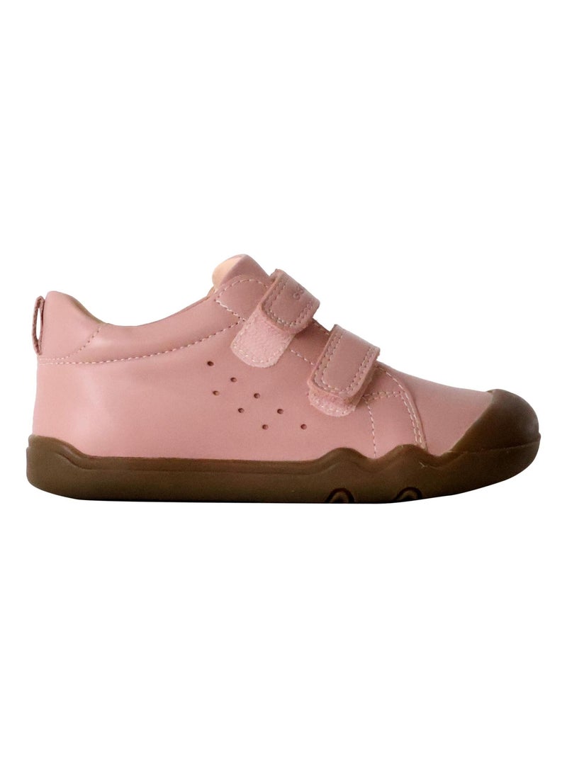 Basket Basse Cuir Geox Enfant Steppieup Nappa Rose - Kiabi