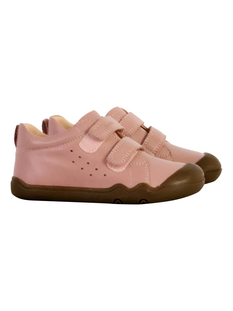 Basket Basse Cuir Geox Enfant Steppieup Nappa Rose - Kiabi