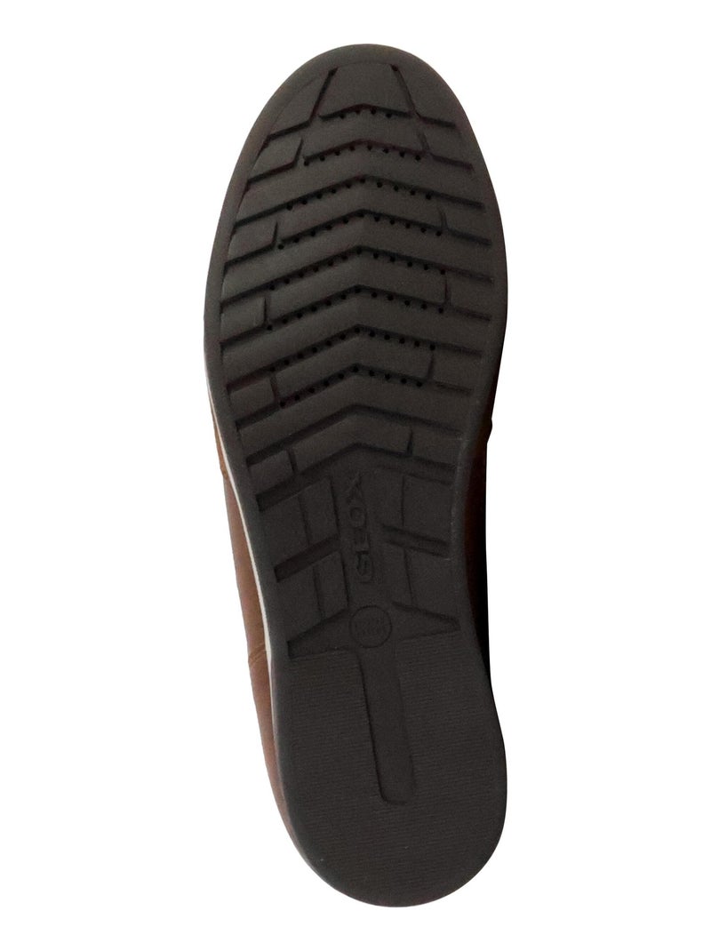 Basket Basse Cuir Geox Renan Suede Marron - Kiabi