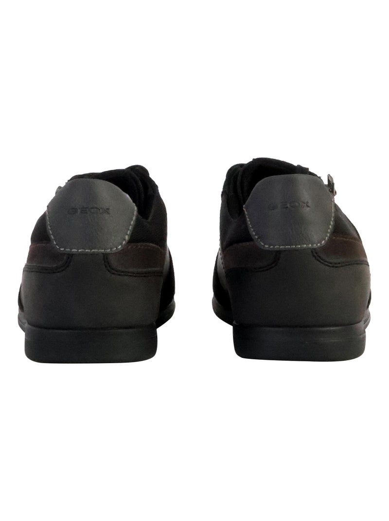 Basket Basse Cuir Geox Renan Suede Noir - Kiabi