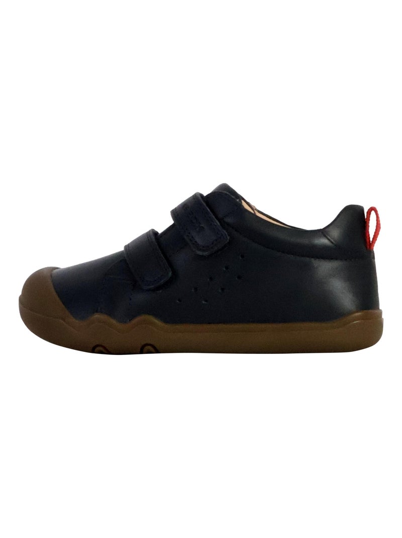 Basket Basse Cuir Geox Steppieup Nappa Bleu - Kiabi