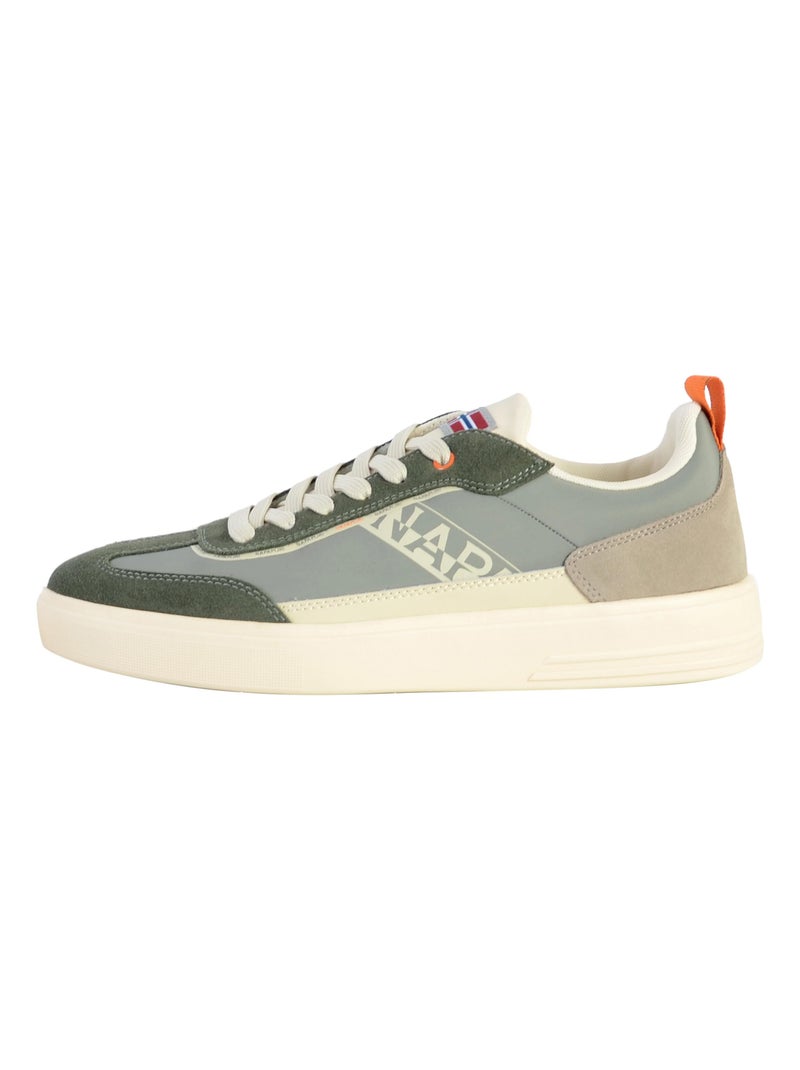 Basket Basse Cuir Napapijri Bark Vert - Kiabi