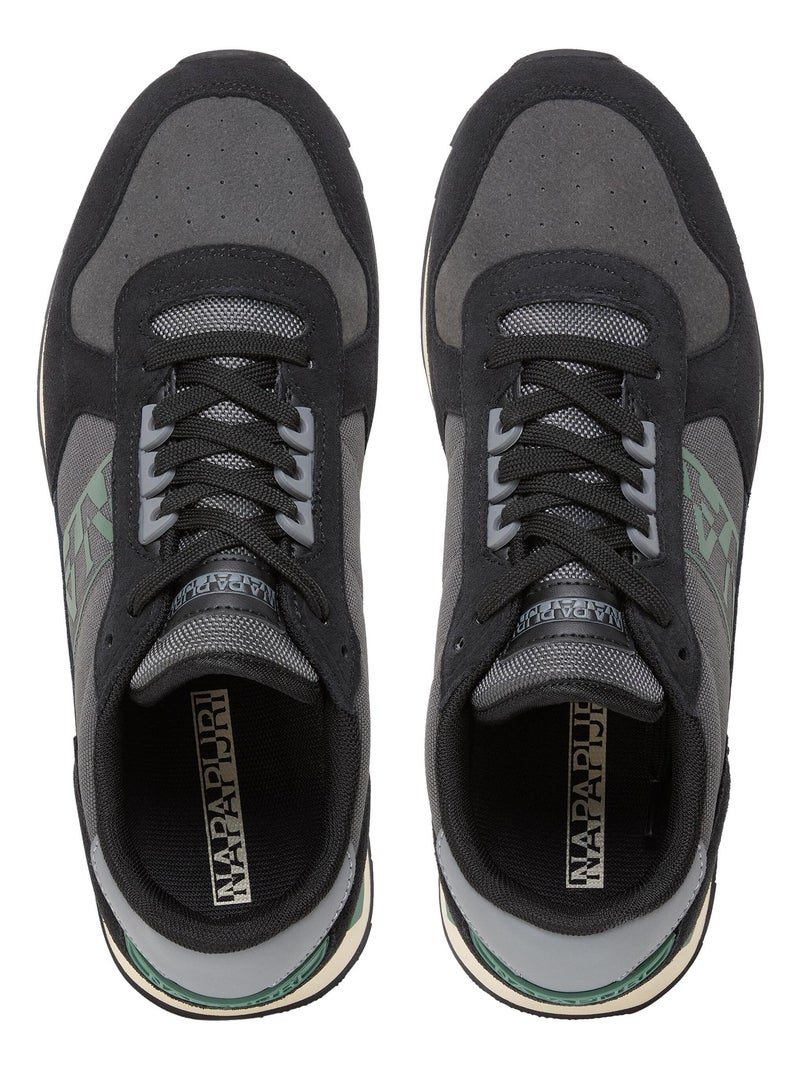 Basket Basse Cuir Napapijri Gris - Kiabi