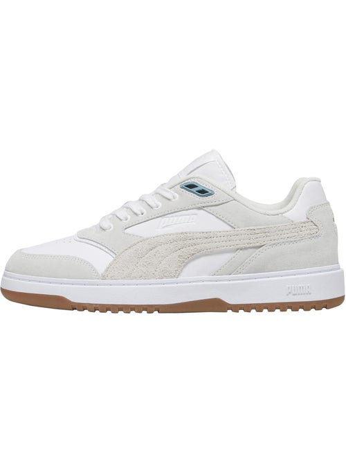Basket Basse Cuir Puma Double Court PRM - Kiabi Basket Basse Cuir Puma Double Court PRM - Kiabi