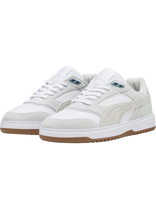Basket Basse Cuir Puma Double Court PRM - Kiabi Basket Basse Cuir Puma Double Court PRM - Kiabi