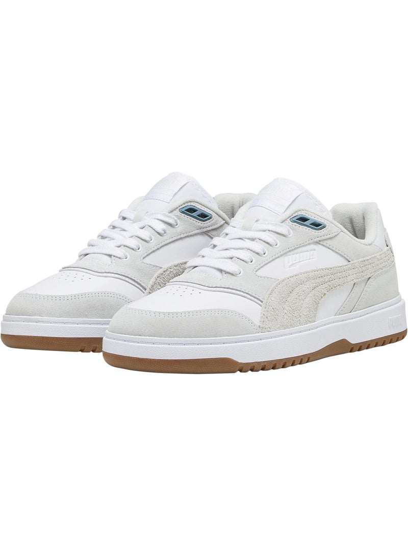 Basket Basse Cuir Puma Double Court PRM Blanc - Kiabi
