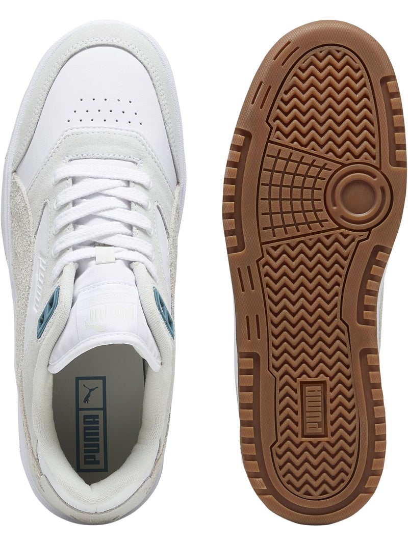 Basket Basse Cuir Puma Double Court PRM Blanc - Kiabi