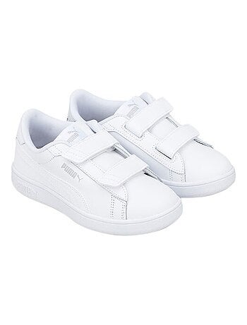 Basket Basse Cuir Puma Enfant Smash 3.0 L V Ps