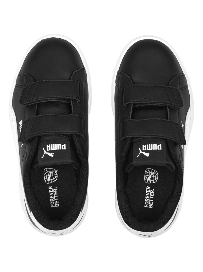 Basket Basse Cuir Puma Enfant Smash 3.0 L V Ps Noir - Kiabi