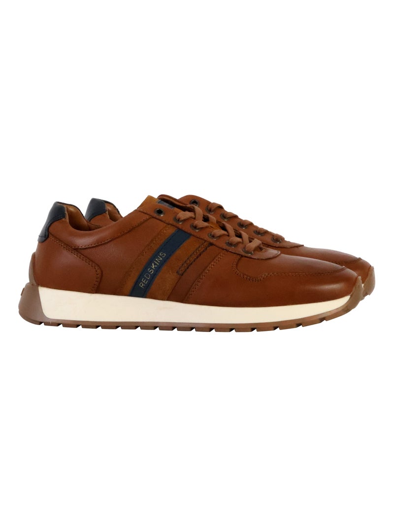 Basket Basse Cuir Redskins Hertel Marron - Kiabi