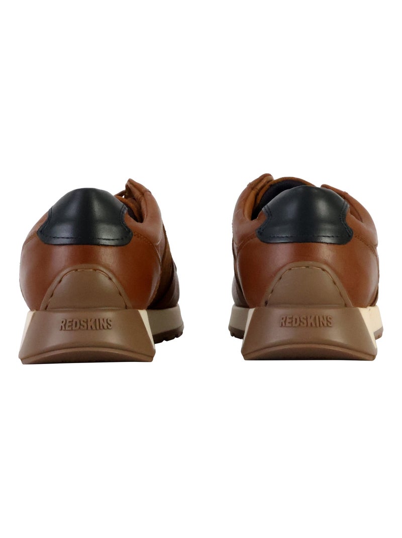 Basket Basse Cuir Redskins Hertel Marron - Kiabi