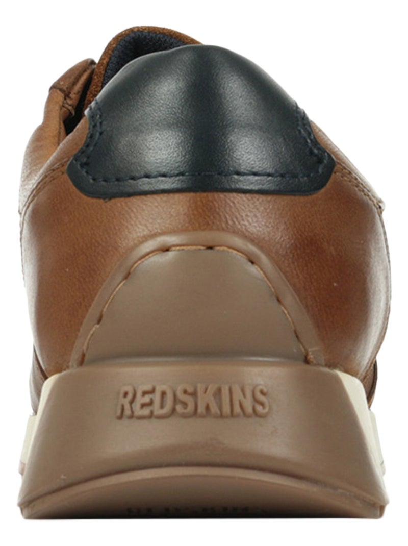 Basket Basse Cuir Redskins Hertel Marron - Kiabi