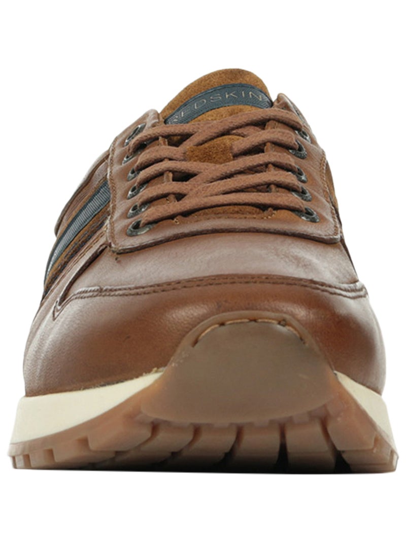 Basket Basse Cuir Redskins Hertel Marron - Kiabi