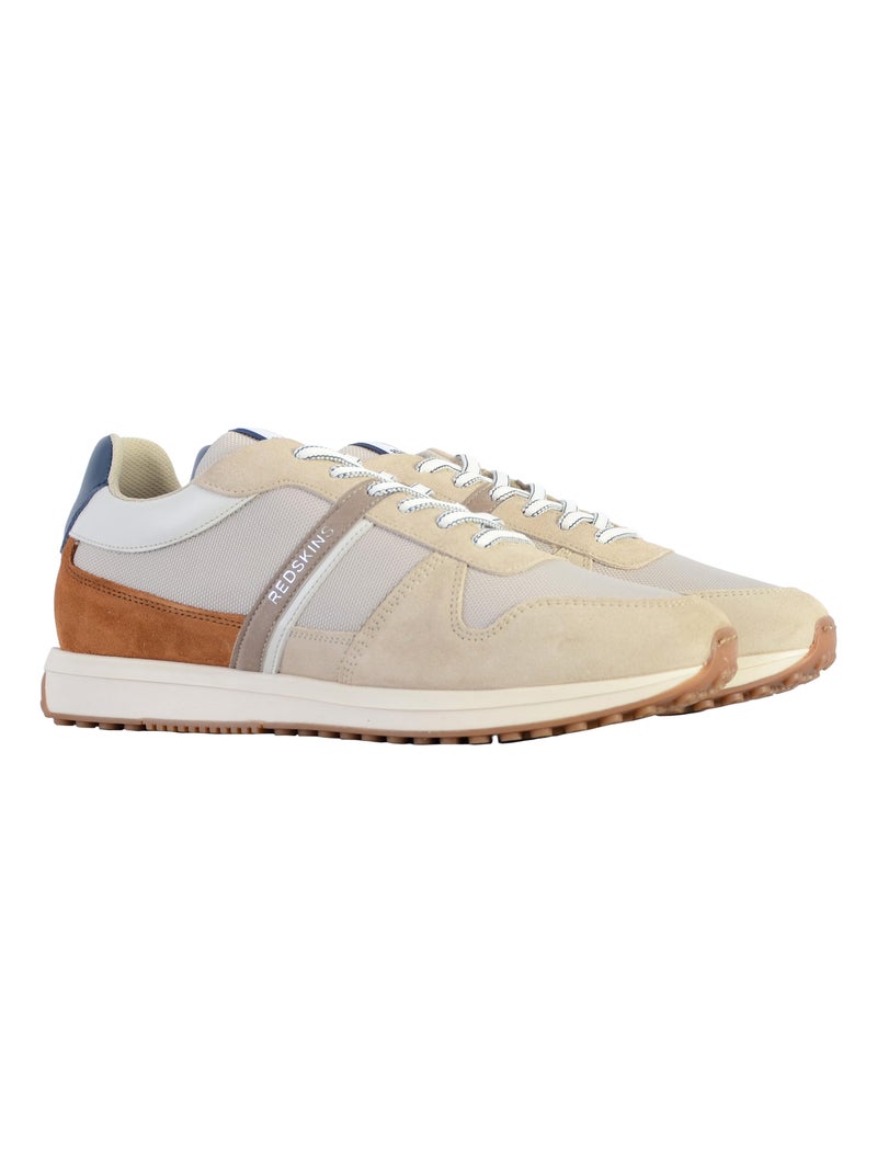 Basket Basse Cuir Redskins Island Beige - Kiabi