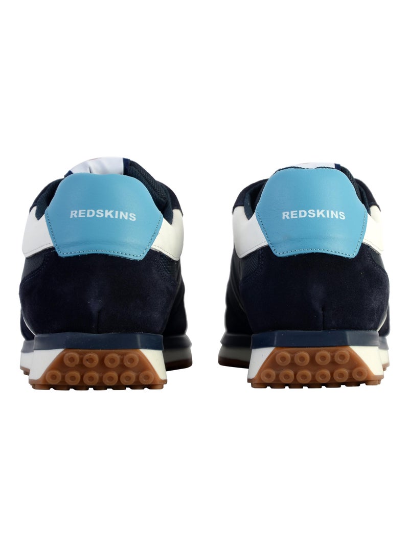 Basket Basse Cuir Redskins Island Bleu - Kiabi
