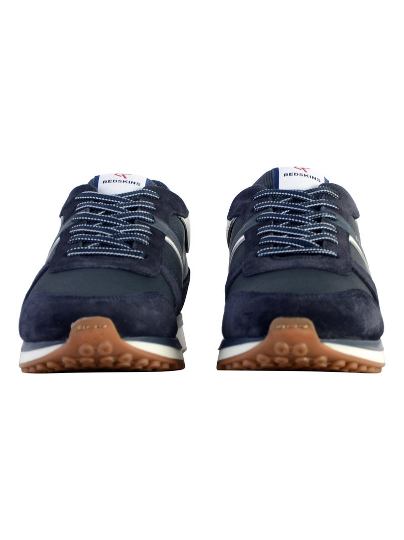 Basket Basse Cuir Redskins Island Bleu - Kiabi