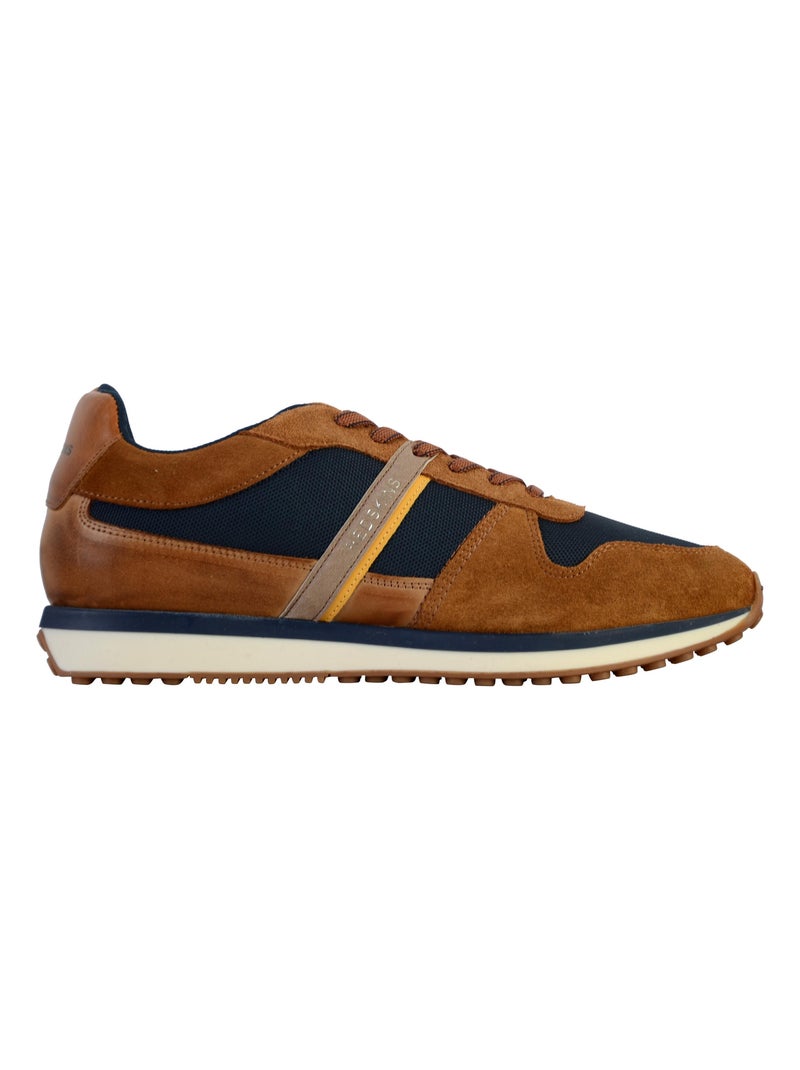 Basket Basse Cuir Redskins Island Marron - Kiabi